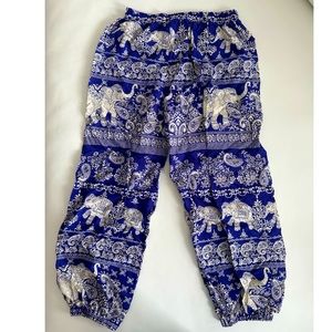 Blue elephant pants